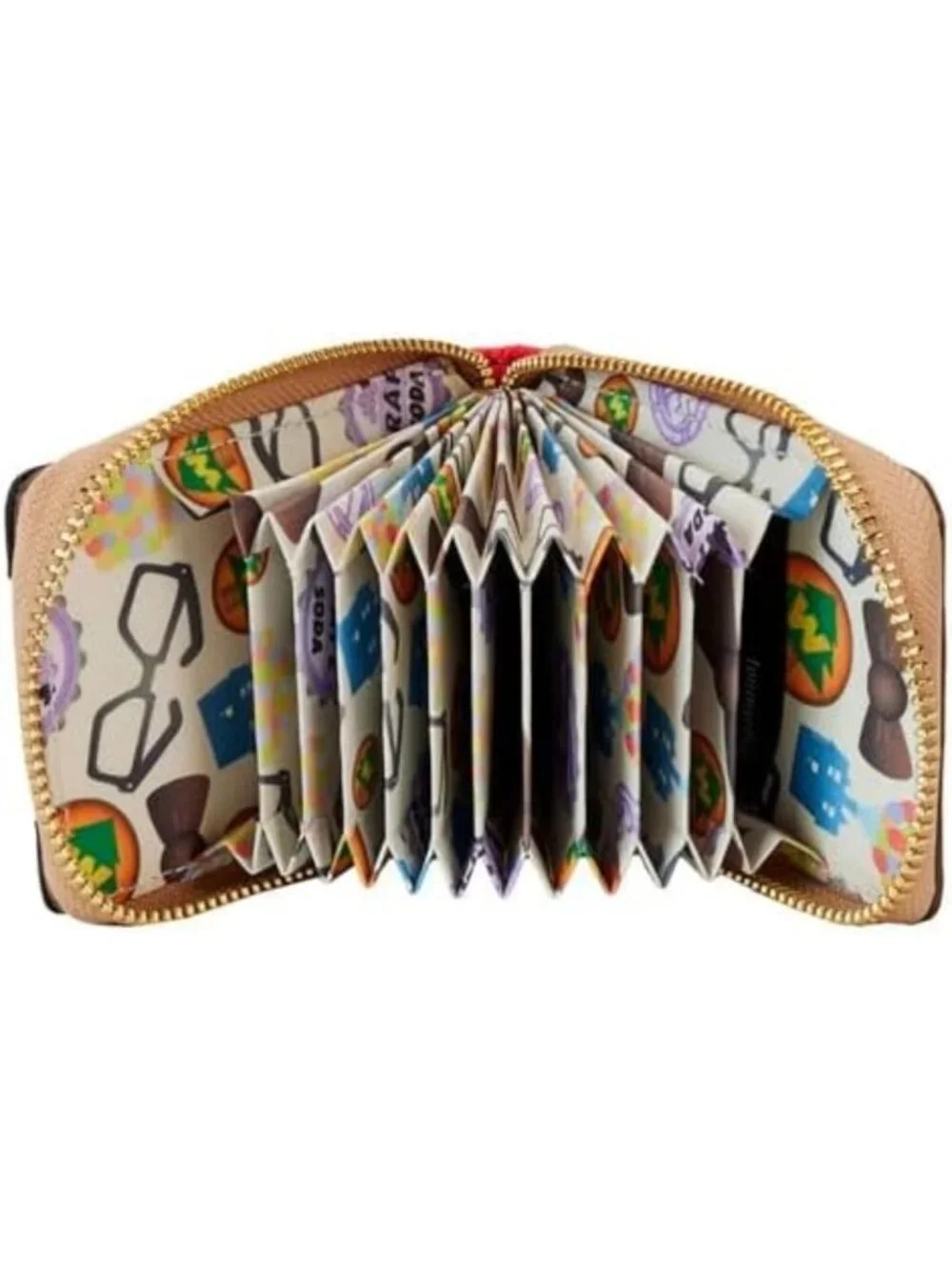 Adventure Book Accordion Zip Wallet - 15th Anniversary, Black Lounge Accessory